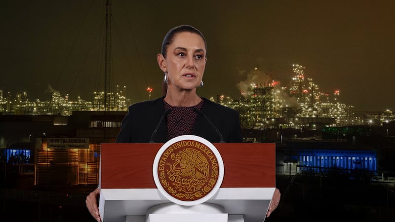 Sheinbaum explica incendio afuera de la refinería de Dos Bocas: ‘Parece que hubo un derrame’