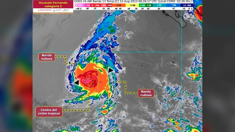 Huracán ‘Fernanda’ se debilita a categoría 2: Sigue aquí su trayectoria en vivo