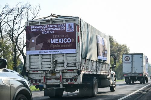 Delfina Gómez responde a emergencia en Hidalgo: envía víveres, maquinaria y apoyo médico