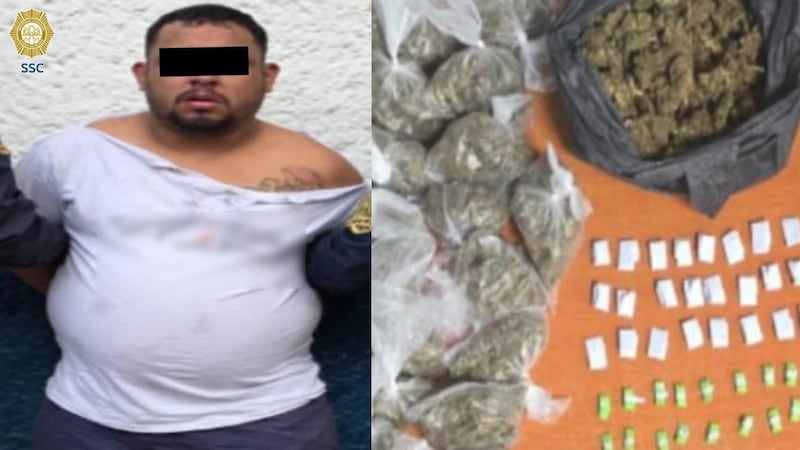 Detienen a presunto líder del narco en CDMX: Lo agarraron con 130 dosis de cocaína y crystal