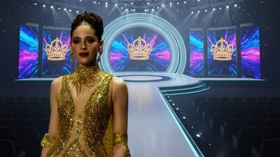 Así fue la participación de Fátima Bosch en la competencia preliminar de Miss Universo 2025. (Foto: EFE/IAGemini)