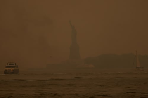 (FOTOS): Así se ve la contaminación en Nueva York, antes de la final del Mundial 2026, por incendios en Canadá