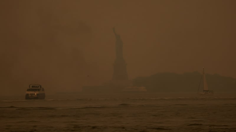 (FOTOS): Así se ve la contaminación en Nueva York, antes de la final del Mundial 2026, por incendios en Canadá