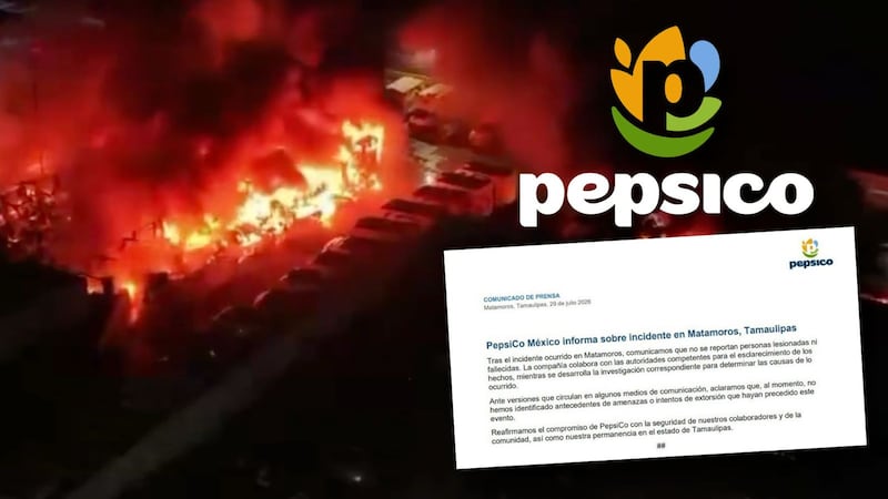 PepsiCo niega extorsión tras incendio de casi 50 camionetas en Matamoros: ‘No identificamos amenazas’