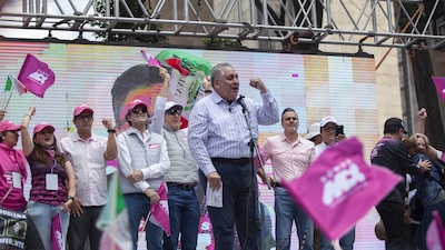 Guadalupe Acosta Naranjo, presidente de Somos México (MX) realizó su primer mensaje como partido político (Foto: ANDREA MURCIA /CUARTOSCURO.COM)