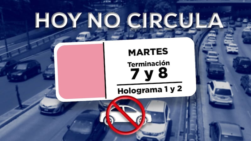 Así queda el Hoy No Circula para este martes