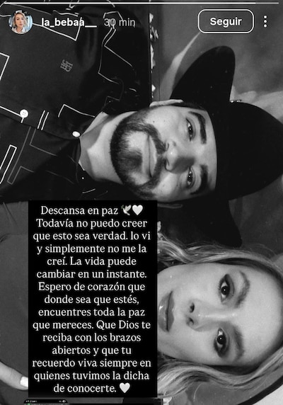 La Beba se despidió de César Gastélum con un mensaje en Instagram. (Foto: Captura)