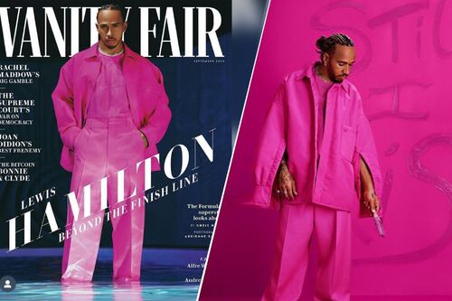 Lewis Hamilton se une al ‘hot pink’: posa para Vanity Fair y protagoniza campaña de Valentino