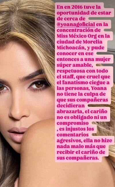 Yoana Gutiérrez, Miss Jalisco reaccionó a las declaraciones de Fátima Bosch, ganadora de Miss UNiverse México 2025. (Foto: Captura Instagram)