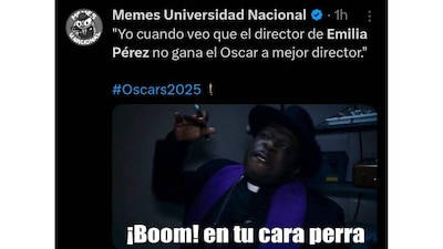 Memes de los premios Oscar 2025 y 'Emilia Pérez'. (Foto: X)