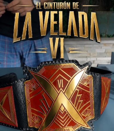 Así luce el cinturón que se llevan los ganadores en La Velada del Año VI. (Foto: Captura @ibaillanos)