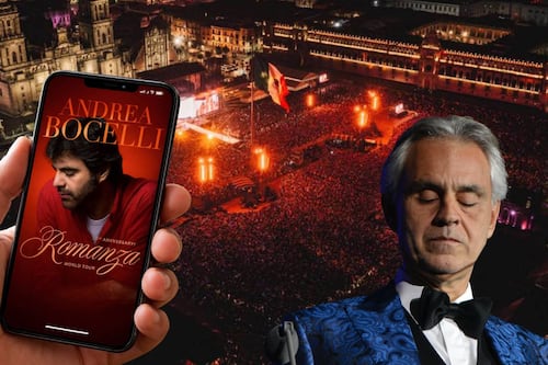 ¿Dónde ver EN VIVO el concierto de Andrea Bocelli desde el Zócalo HOY?
