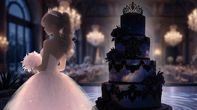 El pastel de los XV años de una hija de un empresario que se celebró en Tabasco tuvo temática "New York". (Foto: IAGemini)