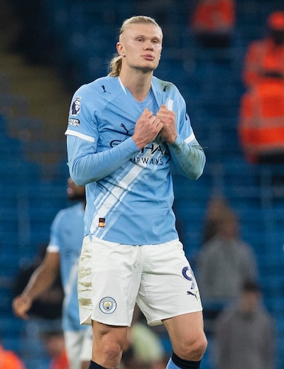 Erling Haaland está listo para el encuentro del Manchester City vs. Real Madrid. (Foto: EFE)