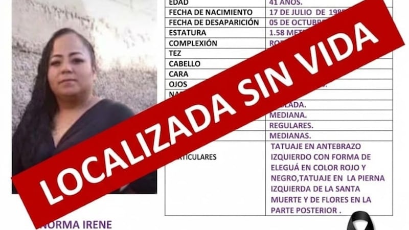 Hallan cuerpo de Norma Irene Gorgonio en predio de su presunta pareja en Durango; hay un detenido