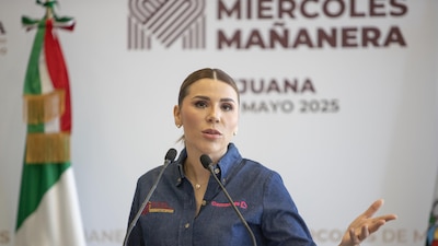 La Gobernadora de Baja California, Marina del Pilar, fue amenazada a través de una narcomanta presuntamente firmada por el CJNG (Foto: KAREN CASTAÑEDA / CUARTOSCURO)