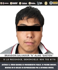 Detienen en el Edomex a Brandon Salvador ‘N’, líder de ‘Los Gastones’, grupo que extorsiona en CDMX