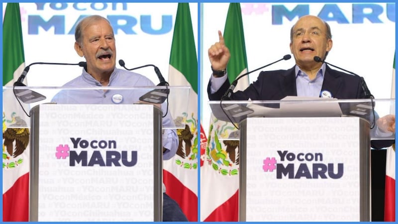 (VIDEOS) Fox y Calderón con Maru Campos: Expresidentes aparecen en evento de la gobernadora de Chihuahua