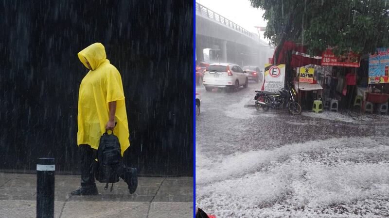 Microrráfaga da ‘chapuzón’ a CDMX: Lluvias y granizo este lunes (VIDEOS)
