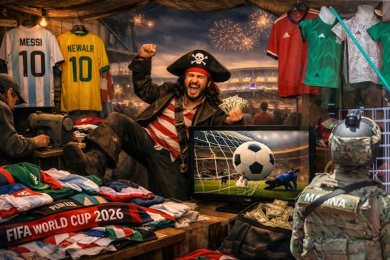 Piratería ‘anota gol’ de hasta 30 por ciento a ventas de marcas mundialistas