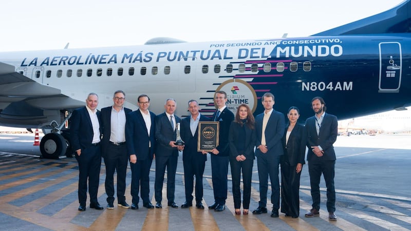 Aeroméxico repite en 2026 como la aerolínea global más puntual del mundo
