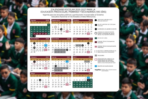 SEP publica calendario OFICIAL 2026-2027: ¿Cuándo inicia el próximo ciclo escolar?