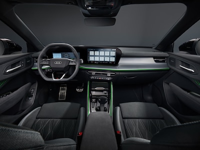 Interior del Audi Q3 Sportback 2026 con el Digital Stage curvo y Android Automotive OS