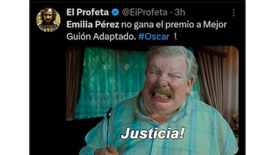 Memes de los premios Oscar 2025 y 'Emilia Pérez'. (Foto: X)