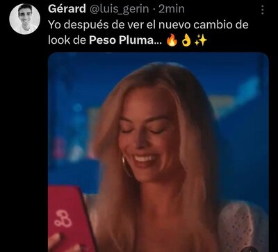 Los fans se mostraron contentos con el hecho de que Peso Pluma cambiara su look. (Captura: Redes sociales)