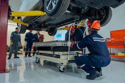 MG Training Center México: capacidad para 166 personas simultáneas en formación técnica.