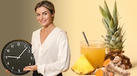 ¿Cuál es el efecto del jugo de piña con cúrcuma en ayunas?