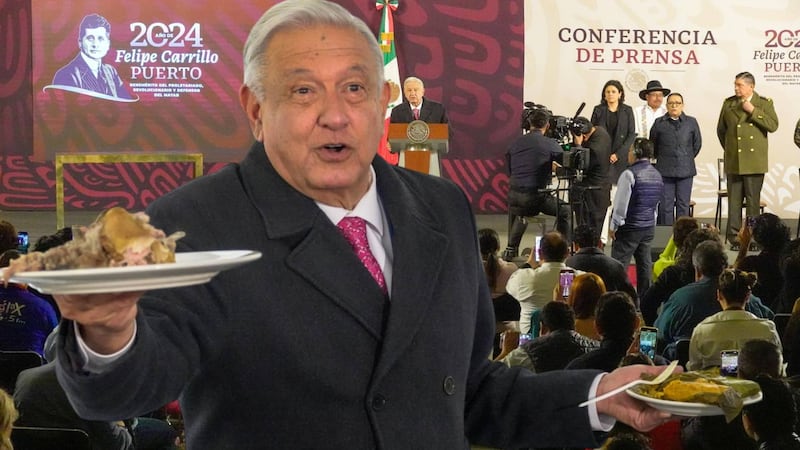 Comida antes de irse a ‘La Chingada’: AMLO se despide con tamales de chipilín y barbacoa en Palacio Nacional