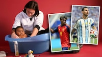 ¿La foto que predijo la final del Mundial? La historia de cuando Messi bañó a Yamal cuando era bebé