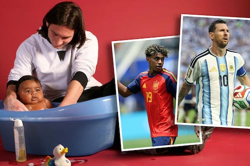 ¿La foto que predijo la final del Mundial? La historia de cuando Messi bañó a Yamal cuando era bebé