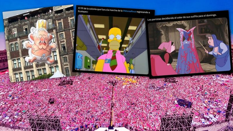 ‘Voy a la marcha rosada’: Los mejores memes de la marcha de ‘Marea Rosa’ en el Zócalo de la CDMX