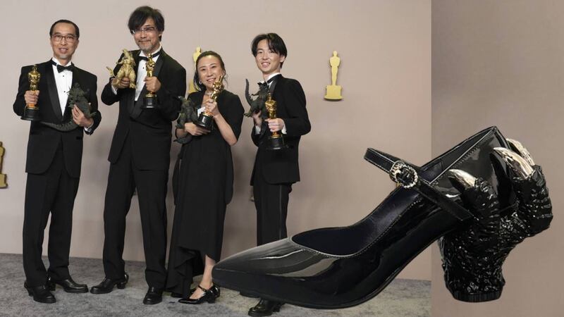 ¿Cuánto cuestan los zapatos de Godzilla que desfilaron en los premios Oscar?