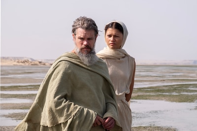 Matt Damon y Zendaya en una escena de 'La Odisea'. (Foto cedida: Melinda Sue Gordon/Universal Pic/EFE)