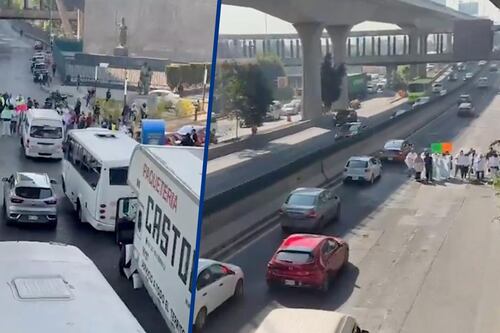 Trabajadores de la salud bloquean Periférico Norte: ¿Qué exigen para levantar el atasco?