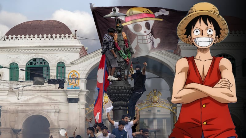 Sombreros de Paja en Nepal e Indonesia: ¿De qué trata ‘One Piece’ y por qué jóvenes usan su bandera?