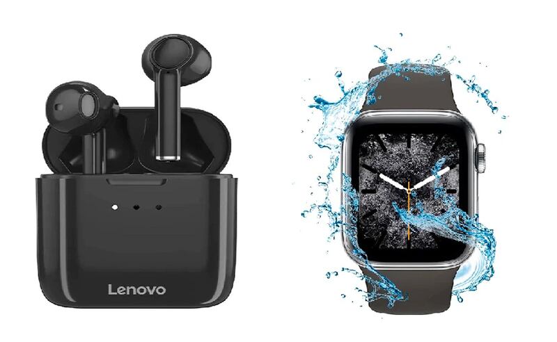 Audífonos lenovo + reloj inteligente