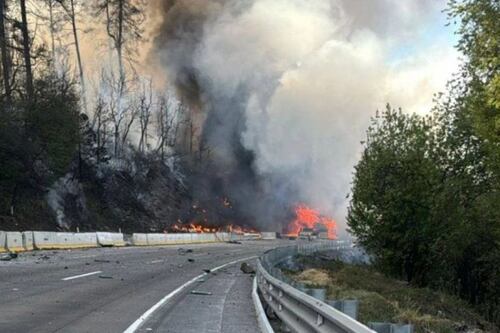 Domingo de caos en la México-Puebla: Explota pipa de gas tras choque múltiple y deja 5 muertos