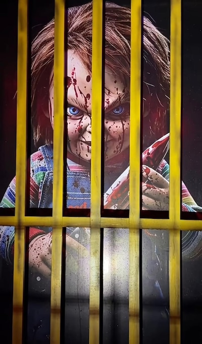 Así luce la casa viral de CDMX con temática de Chucky. (Foto: Captura Ig @imchristmas)