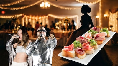 La fiesta de XV años de Mafer, celebrada en Tabasco, tuvo un menú con canapés y picaña. (Foto: Cuartoscuro/Freepik/IAGemini)