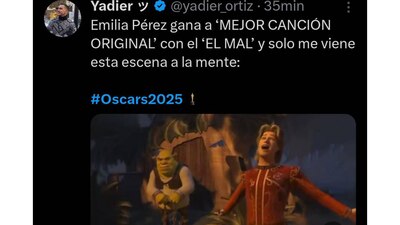 Memes de los premios Oscar 2025 y 'Emilia Pérez'. (Foto: X)