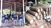 Drogas, armas y hasta reactores: Decomisan 900 kilos de metanfetamina en Palenque, Chiapas