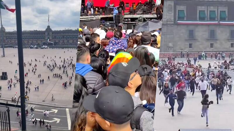 Concierto Grupo Firme: Multitud rompe vallas e ingresa en ‘estampida’ al Zócalo