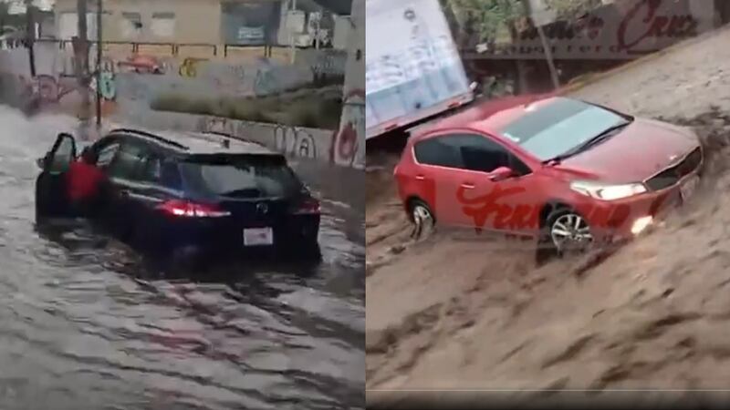 (VIDEOS) Lluvias intensas en CDMX y Edomex arrastran autos y dejan graves inundaciones
