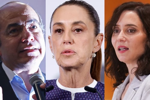 Sheinbaum acusa a Felipe Calderón de asesorar a Díaz Ayuso, lideresa de Madrid: ‘Es de la derecha mexicana’