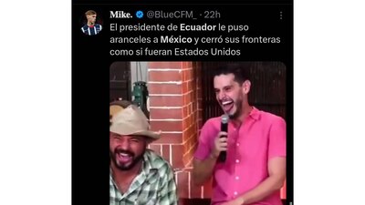 Los memes de aranceles en Ecuador. (Captura: X)