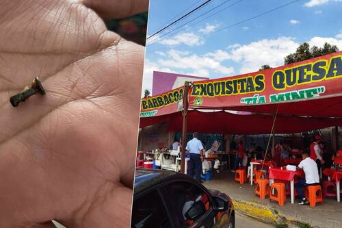 Le dio en el clavo: Va a puesto de barbacoa en Hidalgo y termina con diente roto